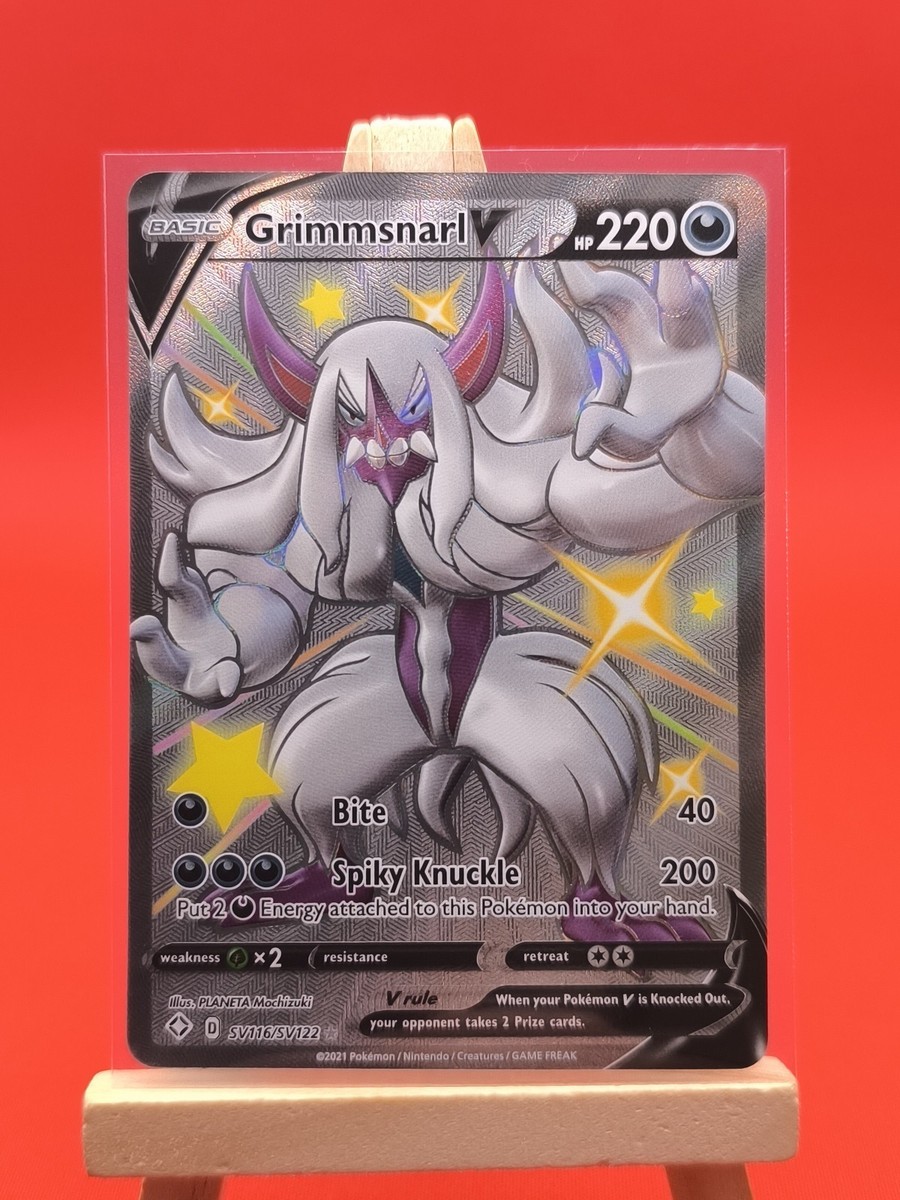 shiny grimmsnarl pokemon card "Grimmsnarl VMAX" s4a 322/190 Korean Ver (SSR) You cant add more than 100 damage in this way. Pokemon Card Grimmsnarl S4a 322/190