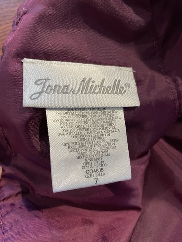 Jona Michelle Girls Size 7 Purple Fancy Sleeveless Dress - Picture 4 of 8