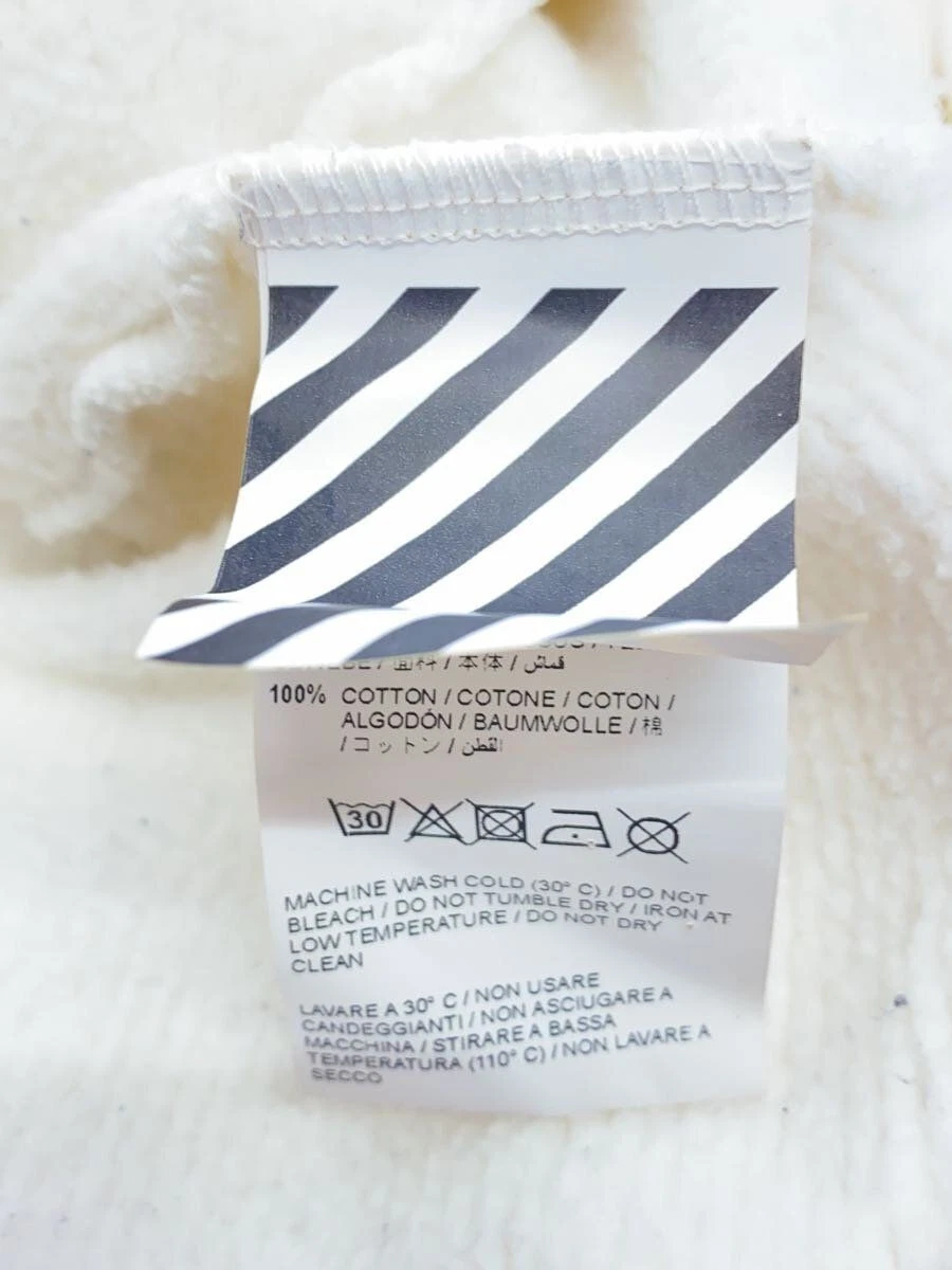 Felpa con cappuccio OFF WHITE COTONE bianca XL OMBB034F 18899039 usata