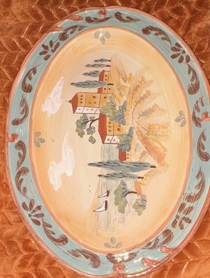 Certified Inter. Tuscan Landscape by Pamela Gladding Set of 2 Serving Platters