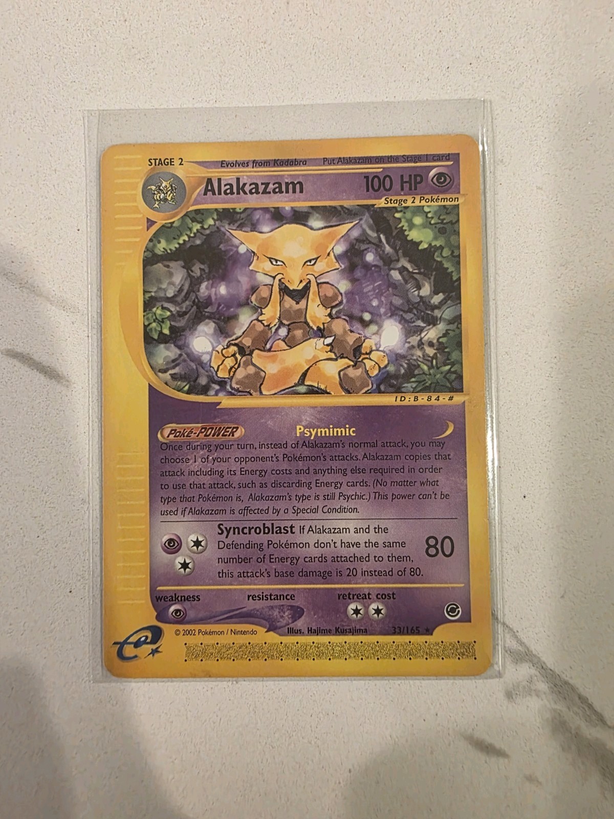 Alakazam 33/165 2002 Expedition Pokemon Card Vintage WOTC Non Holo Rare - NM!