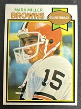 1979 Topps Mark Miller Football Rookie Card (RC) #53 Browns Quarterback VG O/C. rookie card picture