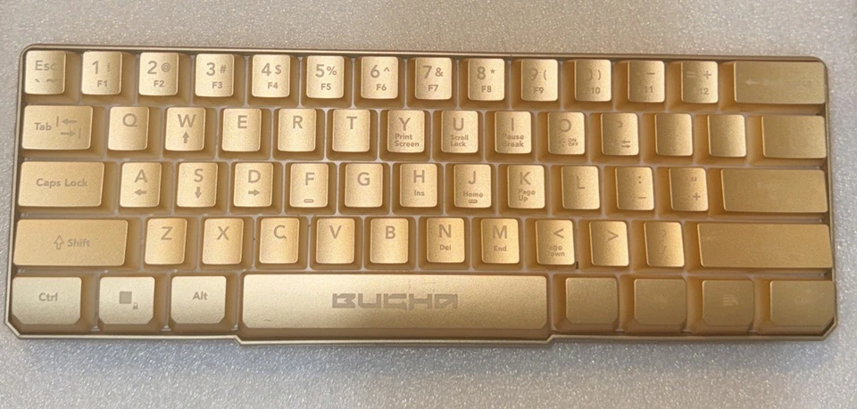 Bugha-LED 60% Gaming Keyboard Limited Edition Gold GA-0043-Gold USB W Working - Image 2 of 4