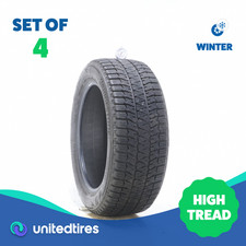 Set Of 4 Used 21555r17 Bridgestone Blizzak Ws90 Studless 94h - 8.5-1032