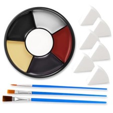 6 Colors Halloween Face Body Paint Kit  6PCS Sponge  Brush Set 04