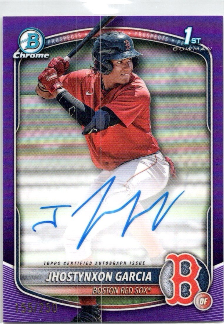 2025 Bowman Chrome Jhostynxon Garcia 1st Auto Purple Refractor /250 CPA-JGA