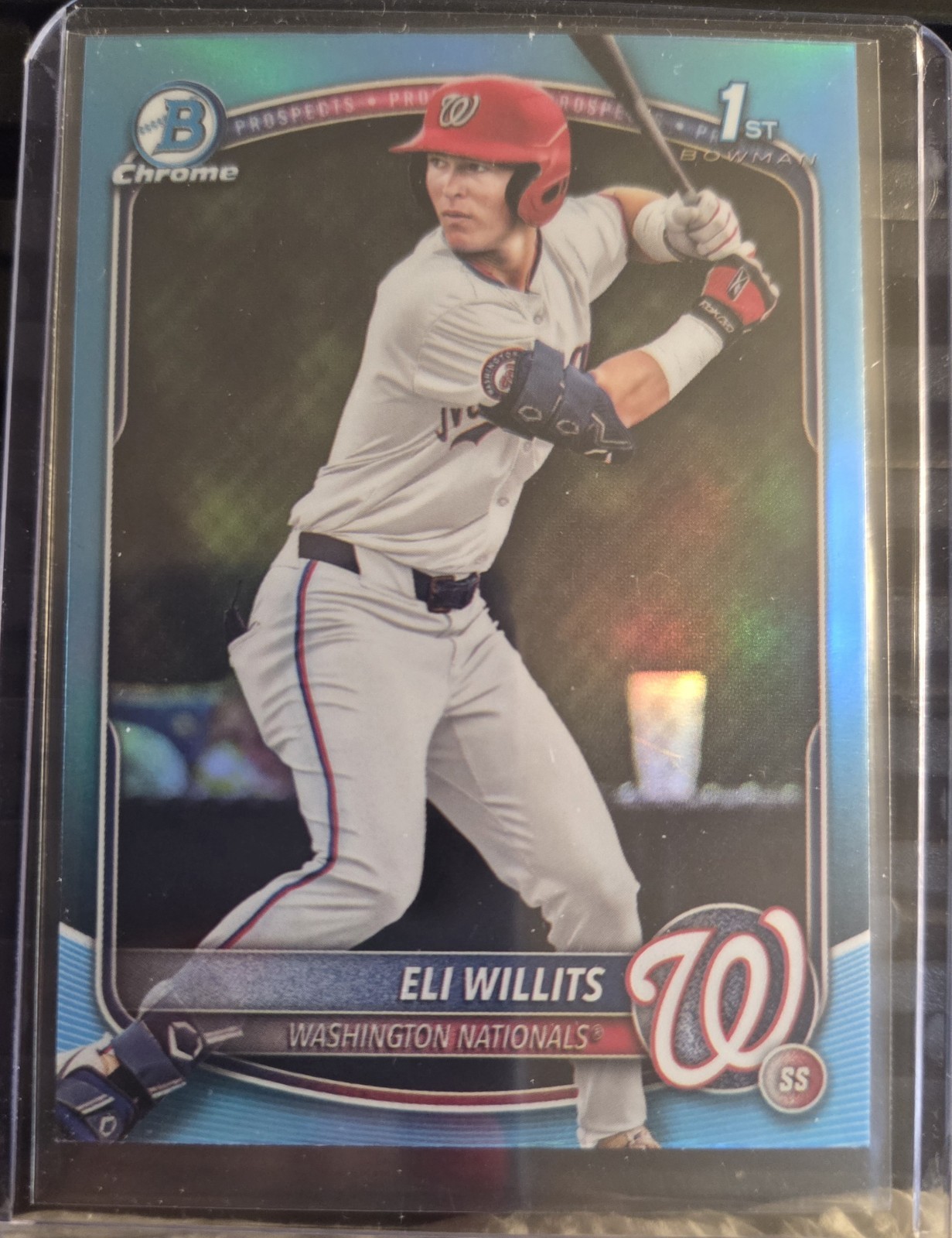 2025 Bowman Draft - Chrome Eli Willits #BDC-1 Sky Blue Refractor (RC)
