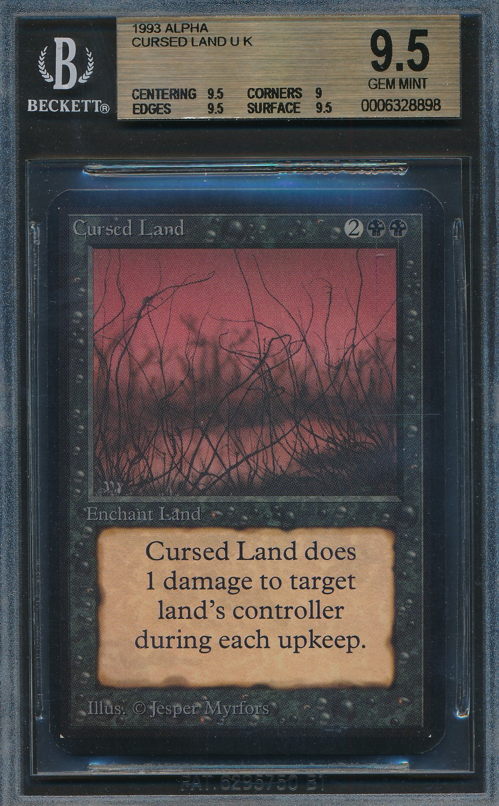 Alpha Cursed Land BGS 9.5 Graded Magic MTG (8898) -magicgraders-