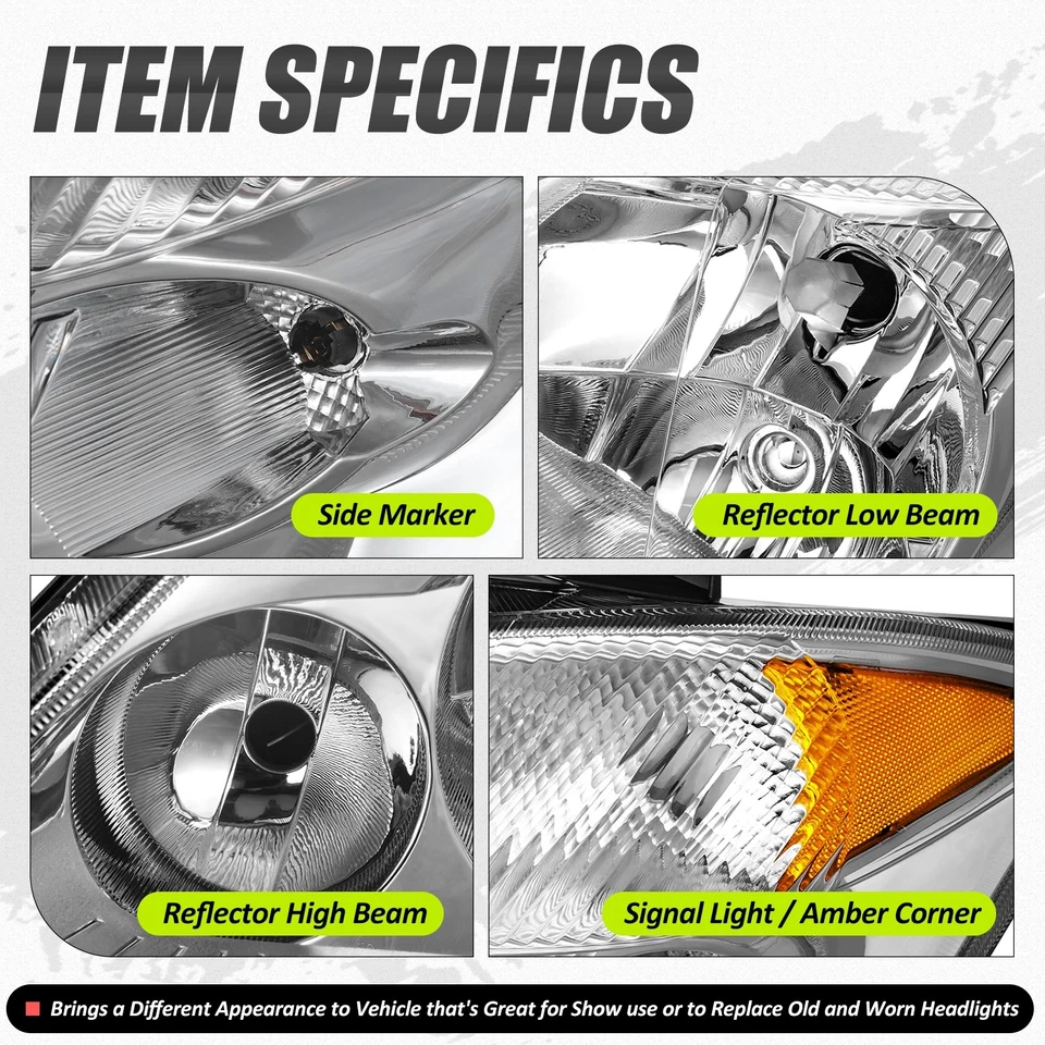 Faro ámbar cromado OE para Dodge Mercedes Benz Freightliner Sprinter 07-13 Foto 3 de 4