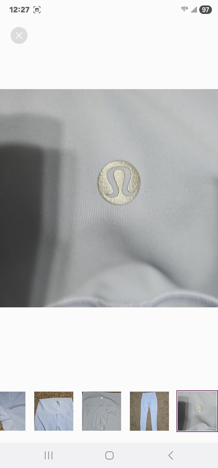 Lululemon Light Blue Double Lined Align Leggings.… - image 8