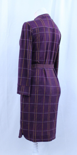 Donna Morgan Kleid lila gelb kariert Brusttaschen Taille Bindeknöpfe Gr. 4 - Bild 4 von 13