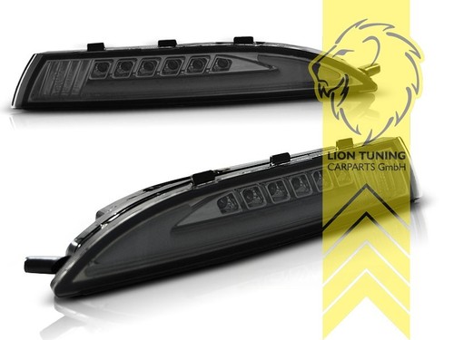LED Frontblinker für VW Scirocco 3 mit Standlicht schwarz smoke - Bild 3 von 3