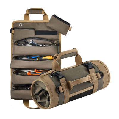 Multi-Pocket Rolled Portable Storage Bag Rolled Hardware Tool Bag Waterproof