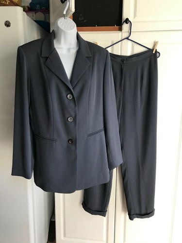 Nuevo Para Mujer conjunto Montage Collection Blazer/Pantalón Talla 12 Color  Gris Pizarra () | eBay