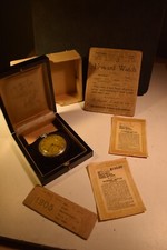E Howard Pocket Watch 14K WHITE Gold Case 1920's OEM Case Box Papers Keystone