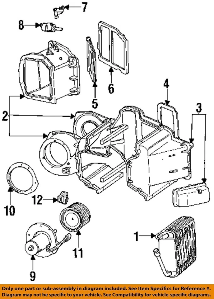 Used HVAC Blower Motor fits: 1992 Ford F250 PICKUP w/AC integral Grade A - Image 3 of 4