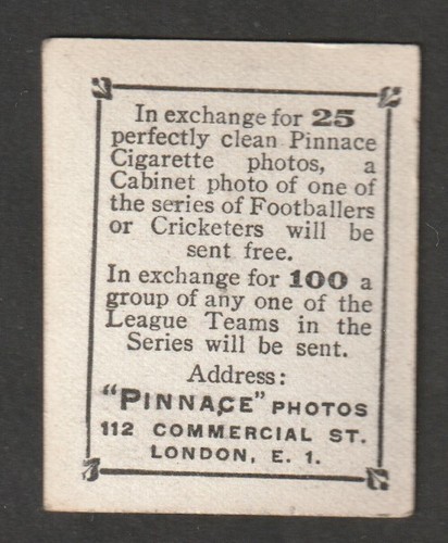CARD GODFREY PHILLIPS FOOTBALLERS 1921 SOCCER WATFORD G. WHITE - Picture 2 of 2