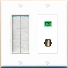 RiteAV SC-APC-SX USB2 with Brush Wall Plate [White]