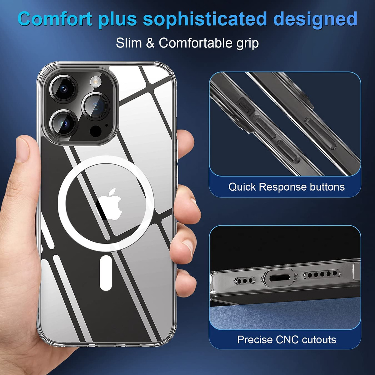 Protector Cover Funda Para De Iphone 14 Pro Max Case Cover Transparente