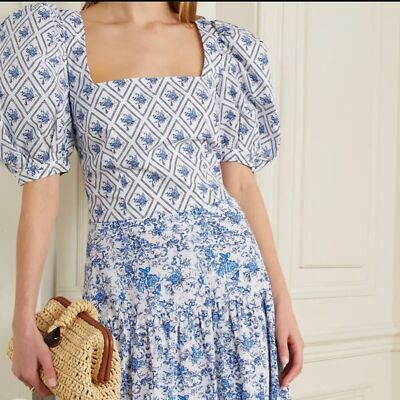 Caroline Constas Tessa crop top NWT RRP US$320