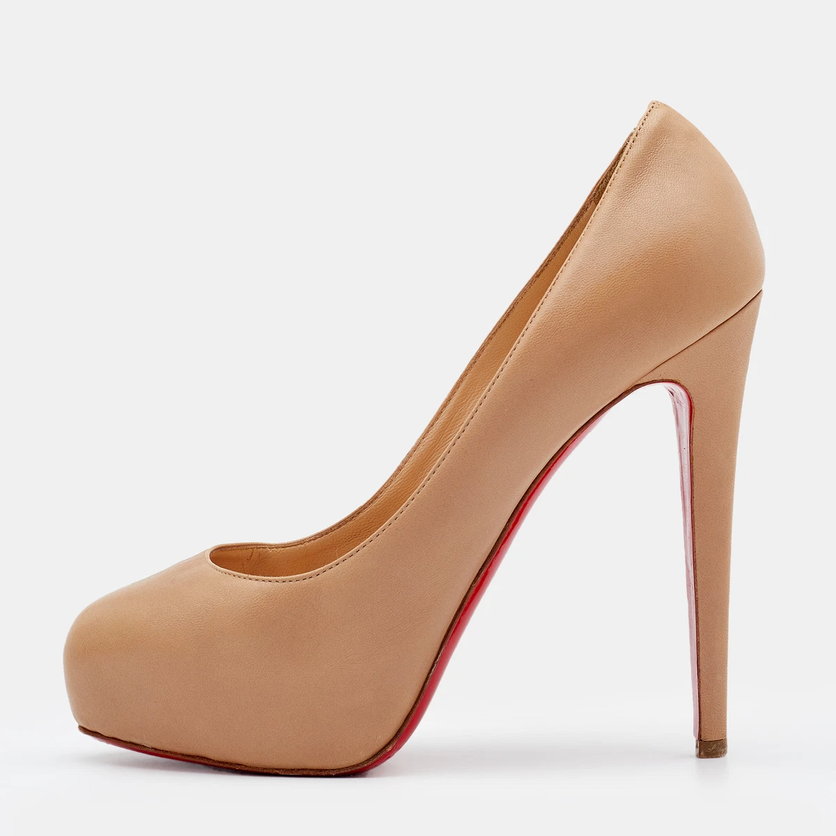 Christian louboutin cheap tan heels