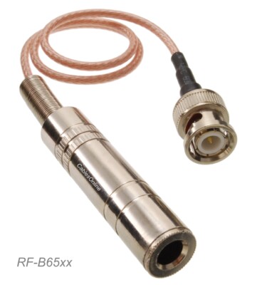 BNC Male to 6.3mm 1/4'' TS Female 50Ohm RG316 Coax Jumper RF Cable (Multi-Length)