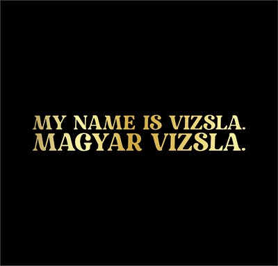 Magyar Vizsla Dog Name Auto Aufkleber Hundeaufkleber Folie Hungarian Pointer