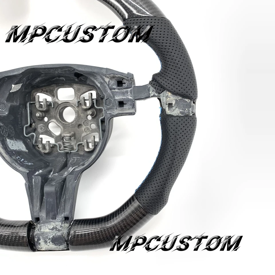 Volante de fibra de carbono apto para Porsche 911 Boxster Cayman 2012 2013 14-2016 Foto 4 de 4