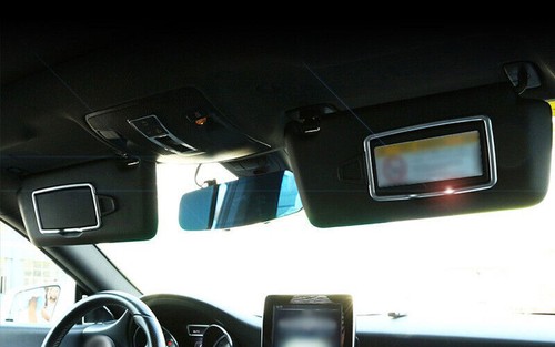 ~For Benz GLE GLS 2020-2022 Matte Silver Cosmetic Mirror Decor border Frame Trim - Foto 9 di 11
