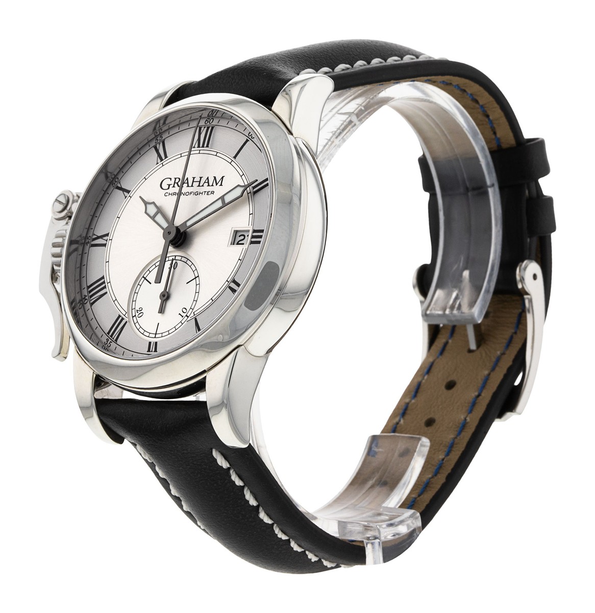 Graham Chronofighter Silver 42mm Silver Dial Watch