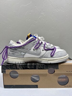 Dunk Low Off-White ホワイト/パープル Nike x Off-White Dunk Low 'Lot 48 of 50' DM1602-107
