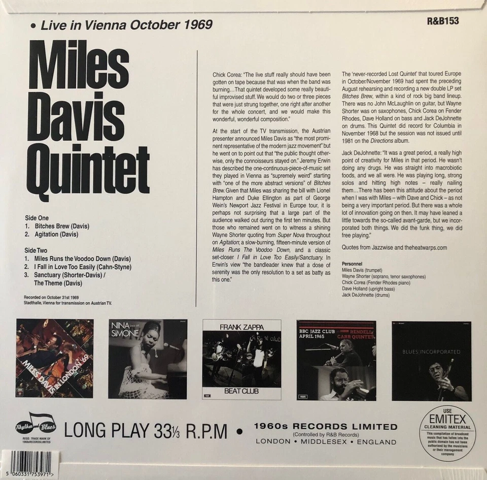 MILES DAVIS-Live in Vienna '69 LP (MINT) - Photo 2/2