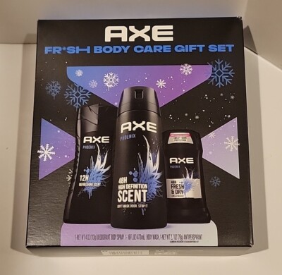 AXE Fresh Body Care Three Piece Gift Set   Phoenix. Mint+Rosemary.