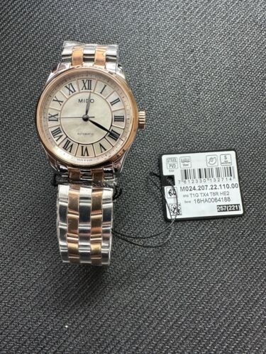Mido Belluna II MOP Dial Ladies Watch M024.207.22.110.00 New - Picture 2 of 6