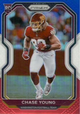 #ad Chase Young Washington 2020 Prizm Parallel Red White amp; Blue #383 RC Rookie Card $7.49
