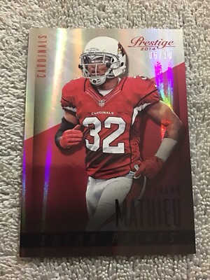 2014 Panini Prestige TYRANN MATHIEU Xtra Points Black #/10 Arizona Cardinals