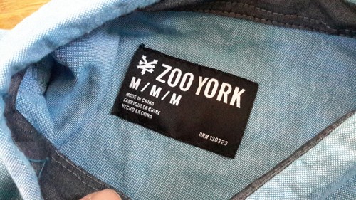 Zoo York Mens M Button Down Blue Shirt Short Sleeve Casual 100% Cotton EUC - Picture 5 of 9