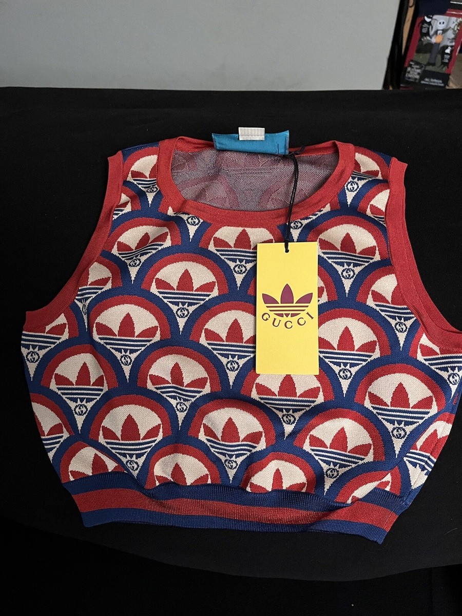 GUCCI x ADIDAS Collab-Jacquard Top- New With Tag-size Medium GUCCI x ADIDAS Collab-Jacquard Top- New With Tag-size Medium