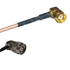 RG316 RP-SMA MALE ANGLE to RP-TNC Male Angle RF Cable Rapid-SHIP LOT