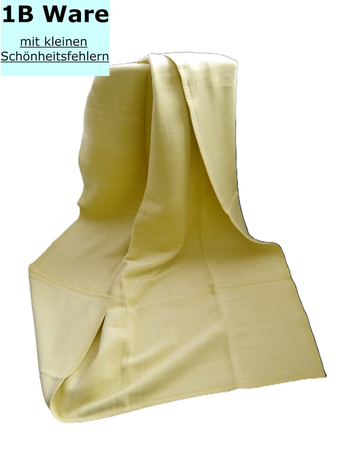 Kuscheldecke 150x200 Baumwolle Wohndecke Sofadecke Dralon Biederlack uni gelb 1b