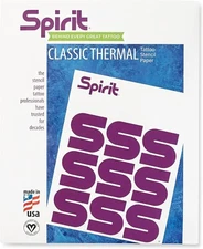 SPIRIT Tattoo Transfer Thermal Stencil Paper Sheets (25ct) Ship-safe mailer