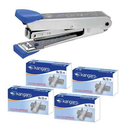 Kangaro Stapler No 10 with 4 Packet Stapler Pin - Handicrafts,Arts,Homes,Offices