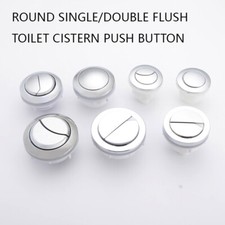 Round Single/Double Flush Toilet Cistern Push Button Fitting Replacement 38~68mm