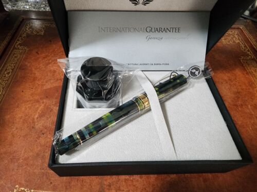  Brand New Leonardo MZG Mosaico Fountain Pen.  Gold Trim, 14k Gold Nib - Picture 1 of 14
