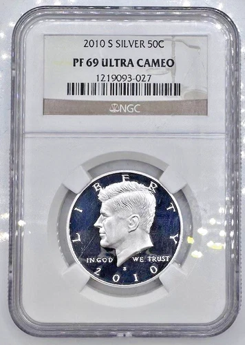 2010 S Silver 50C Kennedy 💥Proof PF 69 Ultra Cameo💥