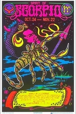 Spirit of Scorpio Zodiac Sign - Flocked - Blacklight Poster - 23" x 35