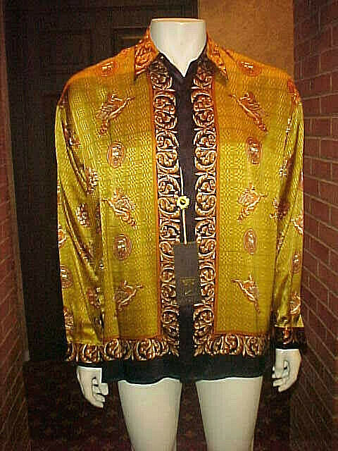 Chemise Homme En 100% Soie CREME DE SILK - Modèle "Trail 9059" - Taille L - Neuf Avec étiquettes (NWT)