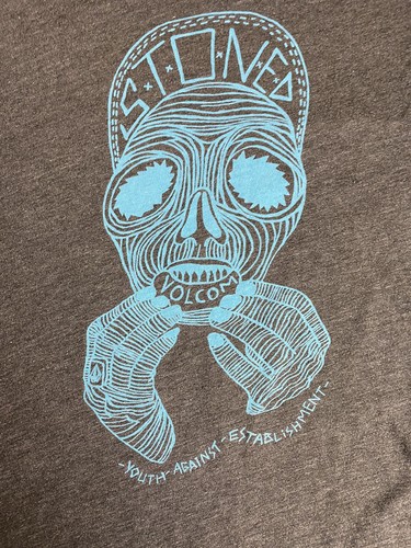Vintage VOLCOM Skater T-Shirt Youth Xl Stoner Youth Against Establishment F33 - 第 1/4 張圖片