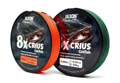 300m JAXON CRIUS CATFISH 8X GEFLOCHTENE SCHNUR WALLERSCHNUR WELSSCHNUR WELS