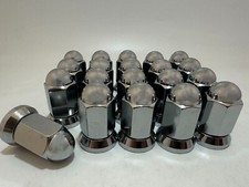 16 Chrome Alcoa Dually Flat Seat Lug Nuts 916-18 With Pressed On Swivel Washer